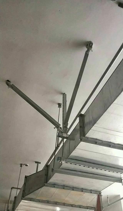 消防通風(fēng)管道系統(tǒng)中，抗震支架的類型和安裝