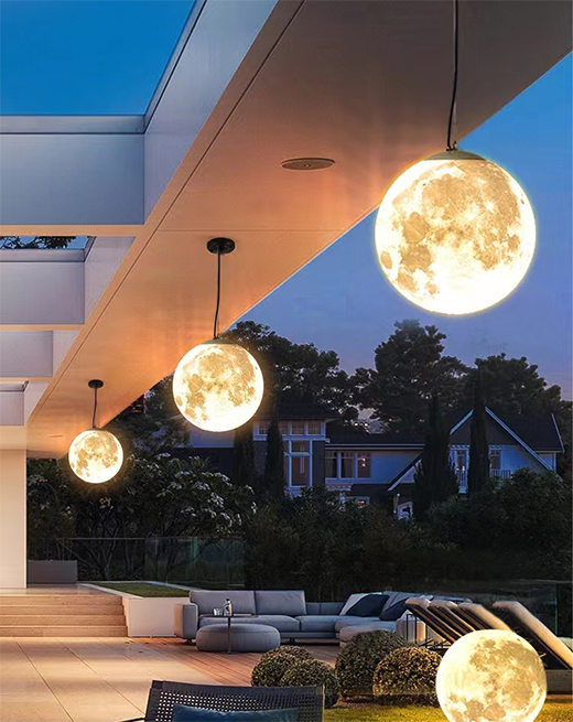 戶外亮化——月球吊燈