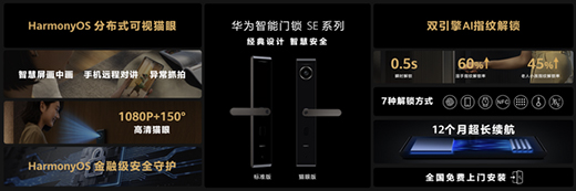 華為發(fā)布智能門鎖SE貓眼版，不僅“便捷”還要“安全”