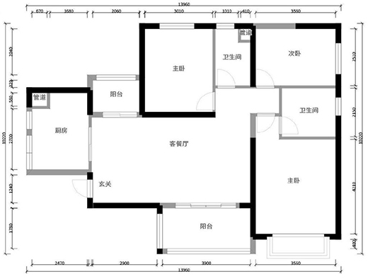 119平現(xiàn)代輕奢風四口之家，幾何壁紙給沉靜的空間增加幾分低奢